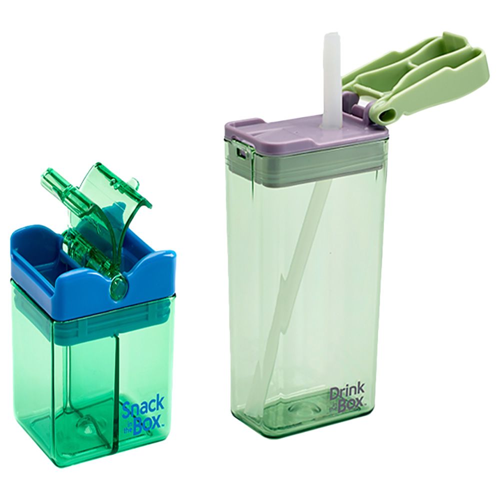 Precidio Portable 355ml Drink Box + Snack in the Box - Green