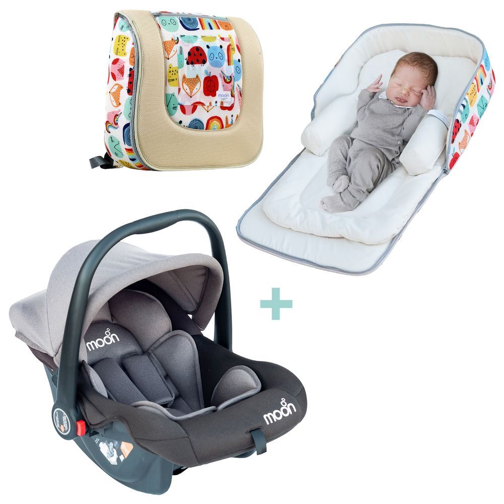 Moon - Infant Carrier & Travalo Travel Bed & Backpack - Beige