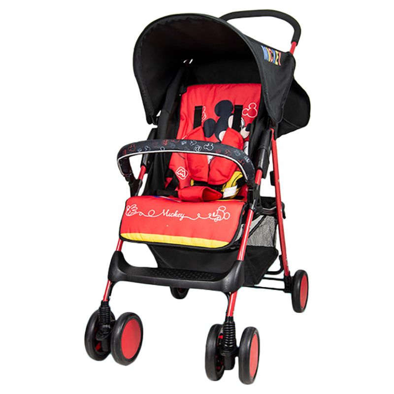 Disney - Mickey Mouse Lightweight Picnic Stroller w/ Storage Cabin