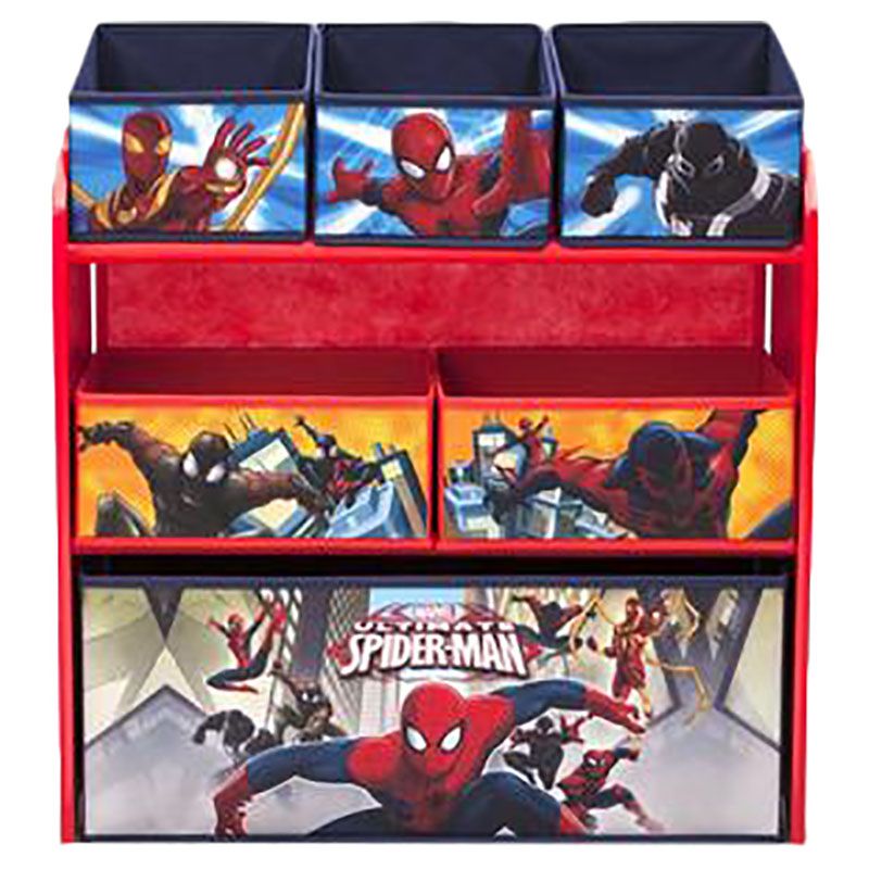 Delta Children - Spider-Man Multi-Bin Toy Organizer Shelves