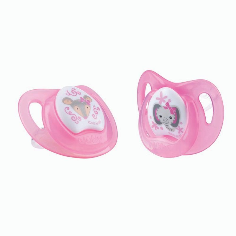 Nuby - Comfort Ortho Soother/Pacifier 0-6M Pack Of 2 Pink 