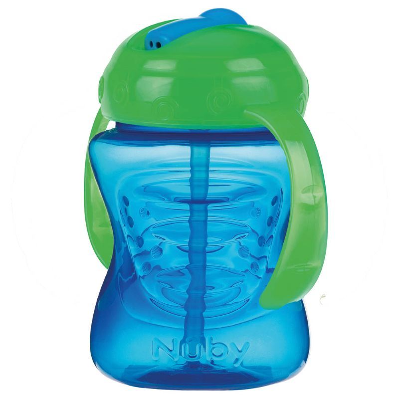 Nuby - Free Flow 2-In-1 Hard Spout Cup - Blue - 240ml
