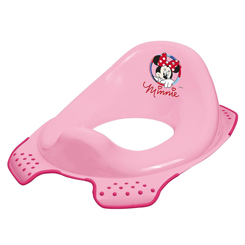 كيبر - كرسي مرحاض بقاعدة مانعة للانزلاق - زهري