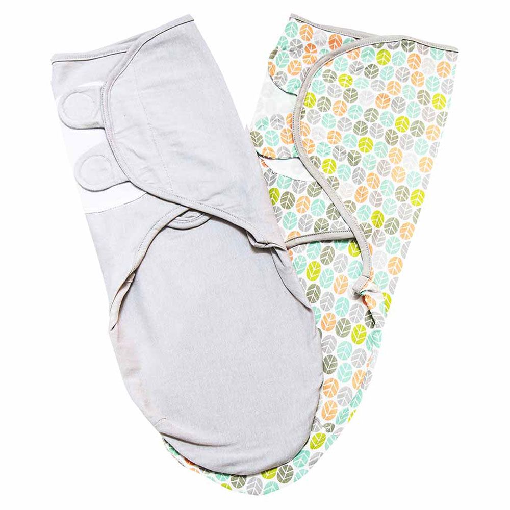 MOON - Organic Swaddler - Pack of 2 - Small & Large - Grey