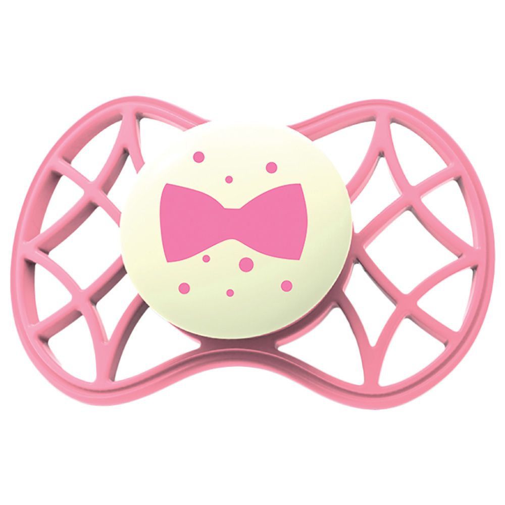 Nuvita - Air.55 Orthodontic 6M+ Soother With Stericover - Glow Flamingo
