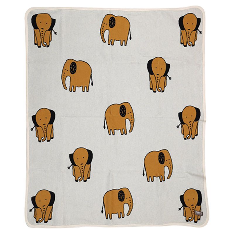 Nurtur - Soft Baby Blankets - Elephant - Grey/Brown