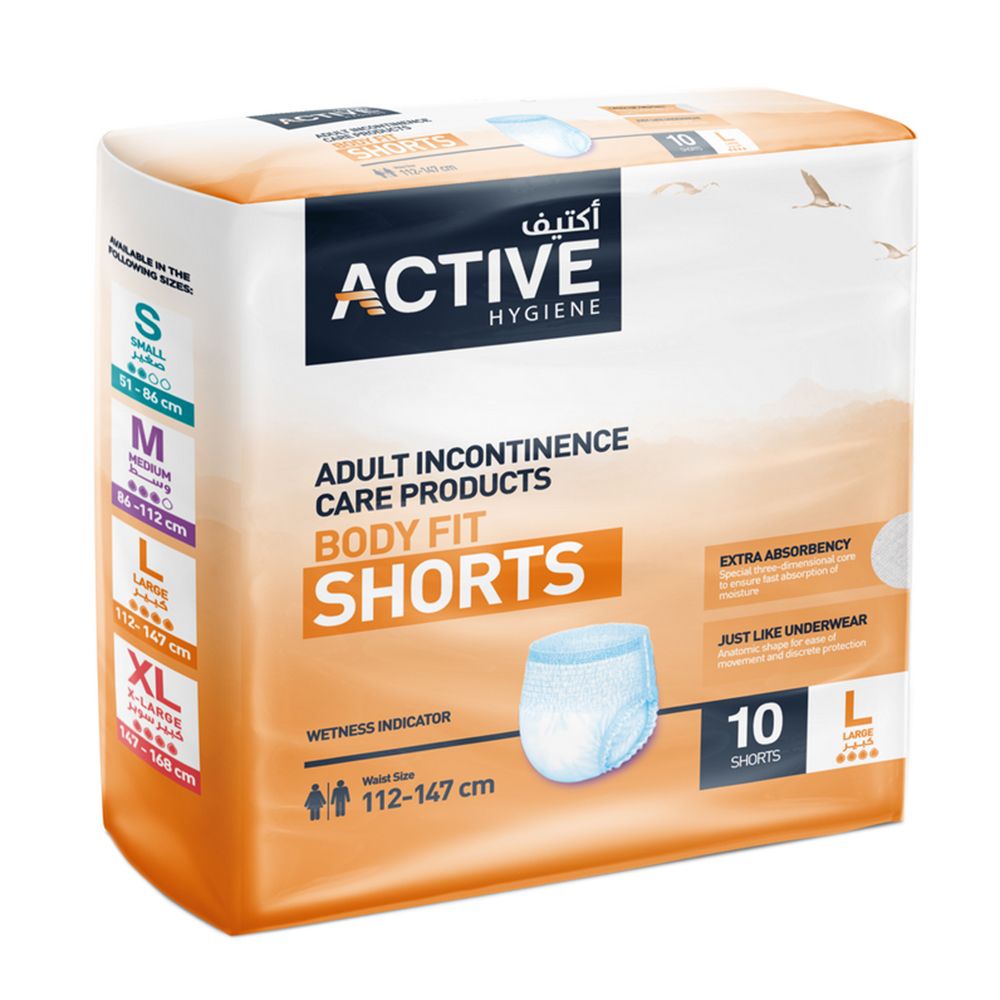 Active Hygiene - Short Large Briefs - 112-147 cm - Pack Of 10