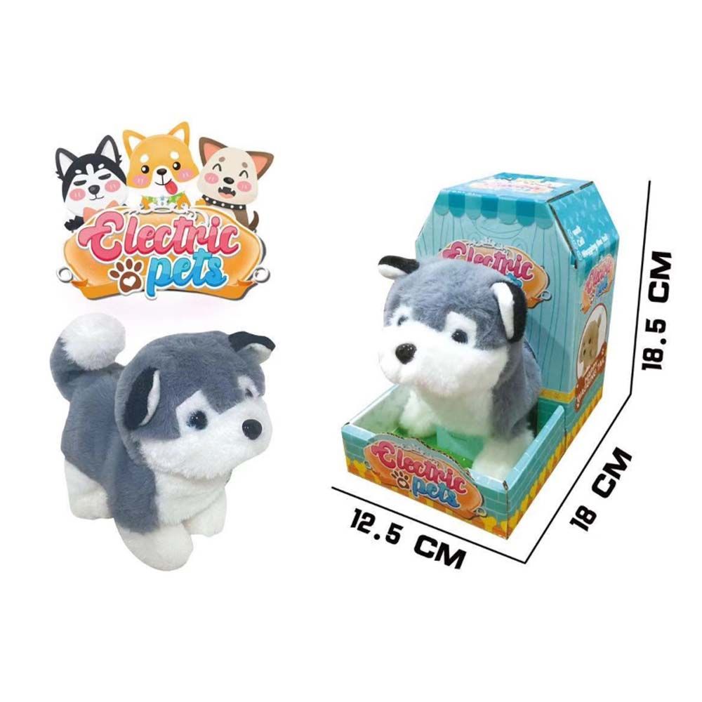 Pets Animal - B/O Dog with Walk And Sound - White & Black