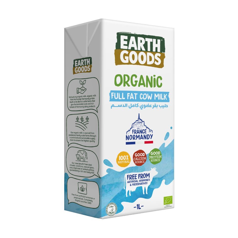 Earth Goods - Organic Full Fat Cow Milk 1L 