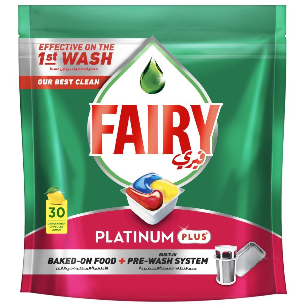  Fairy - Platinum Plus Automatic Dishwashing Capsules, 30 Count