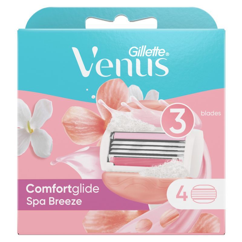 Gillette Venus Spa Breeze Women's Razor Blade Refills, 4 Count