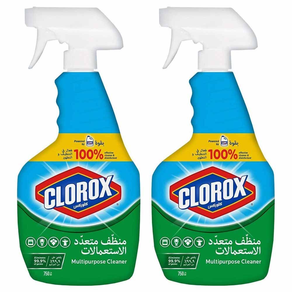 Clorox Pack of 2 Multipurpose Cleaner with Bleach Spray 750ml