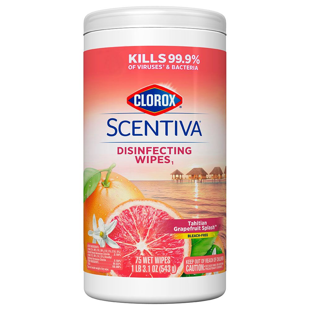 Clorox - Scentiva Disinfecting Wipes Bleach Free 75 Count