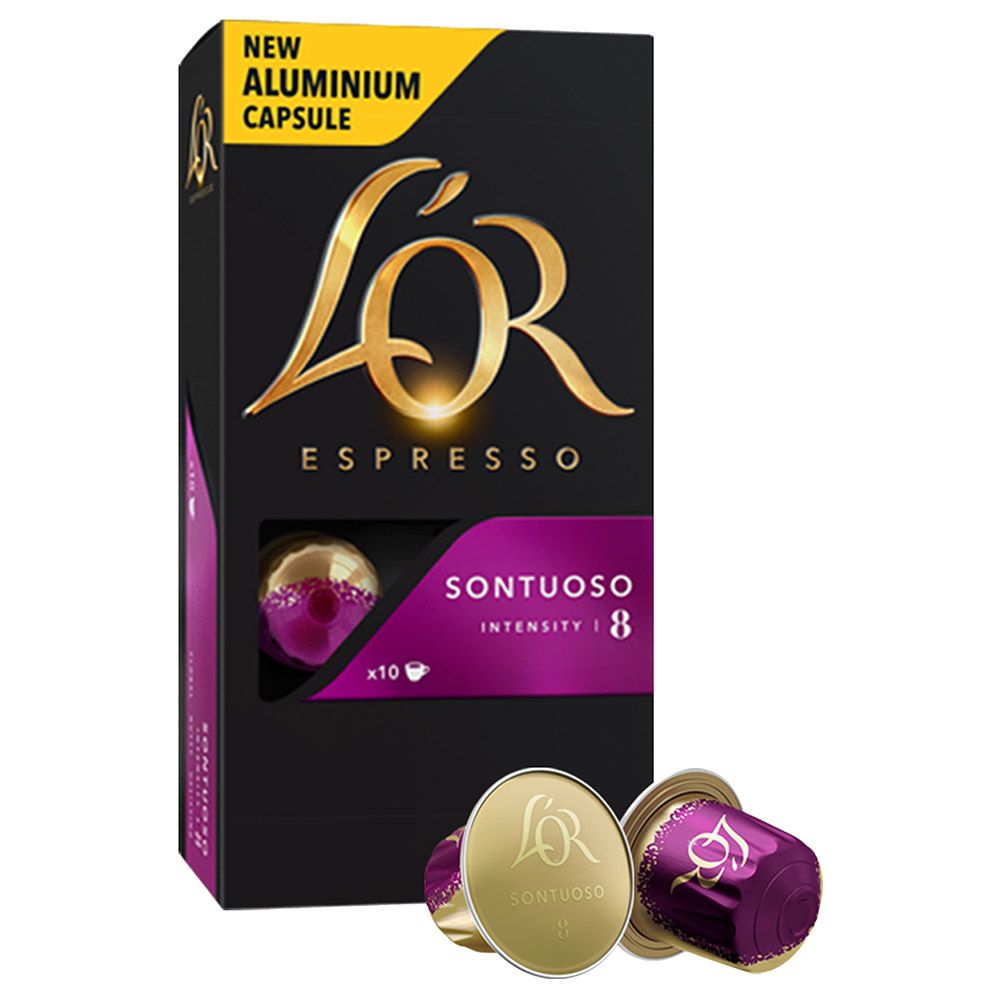 L'OR - Coffee Capsules - Espresso Sontuoso - Intensity 8- Pack Of 10