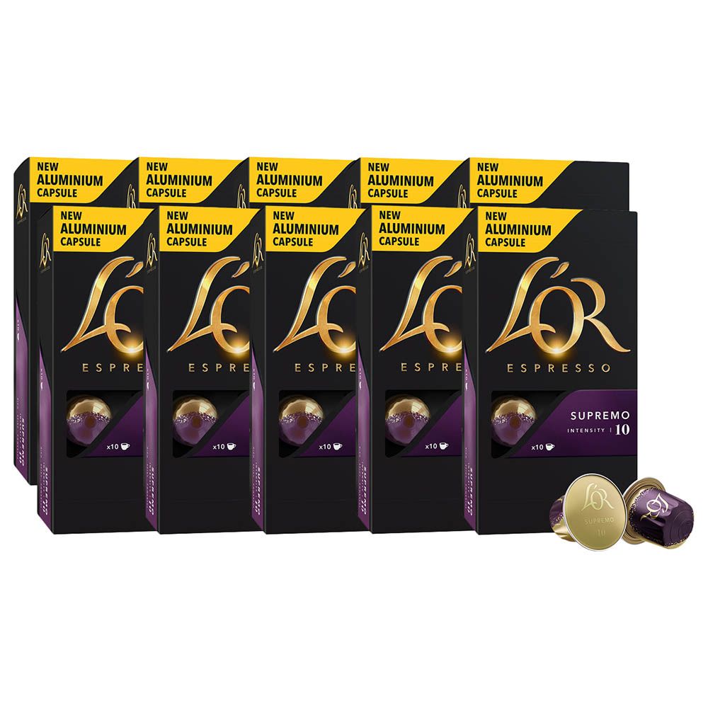 L'OR Espresso Supremo 10 Intensity - 10 packs of 10 capsules