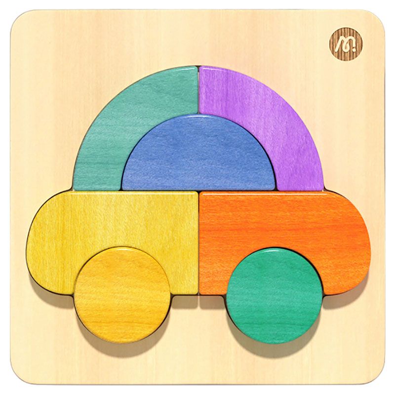 Mideer - Mini Wooden Puzzle - Car - 7pcs