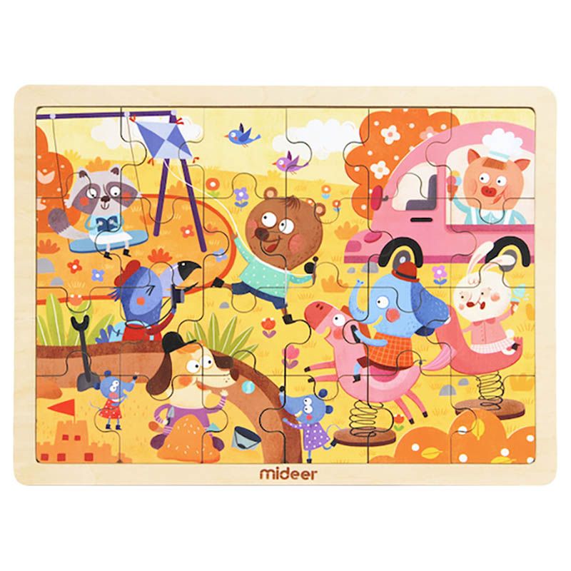 Mideer - Wooden Puzzle Board 24pcs - Carnival
