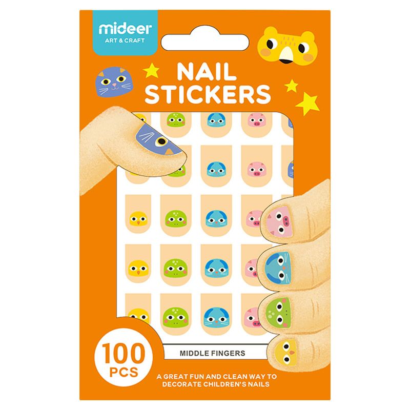 Mideer - Nail Stickers 100pcs - Orange