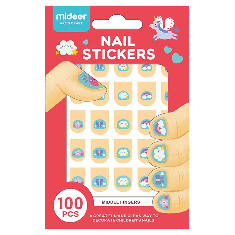 Mideer - Nail Stickers 100pcs - Pink
