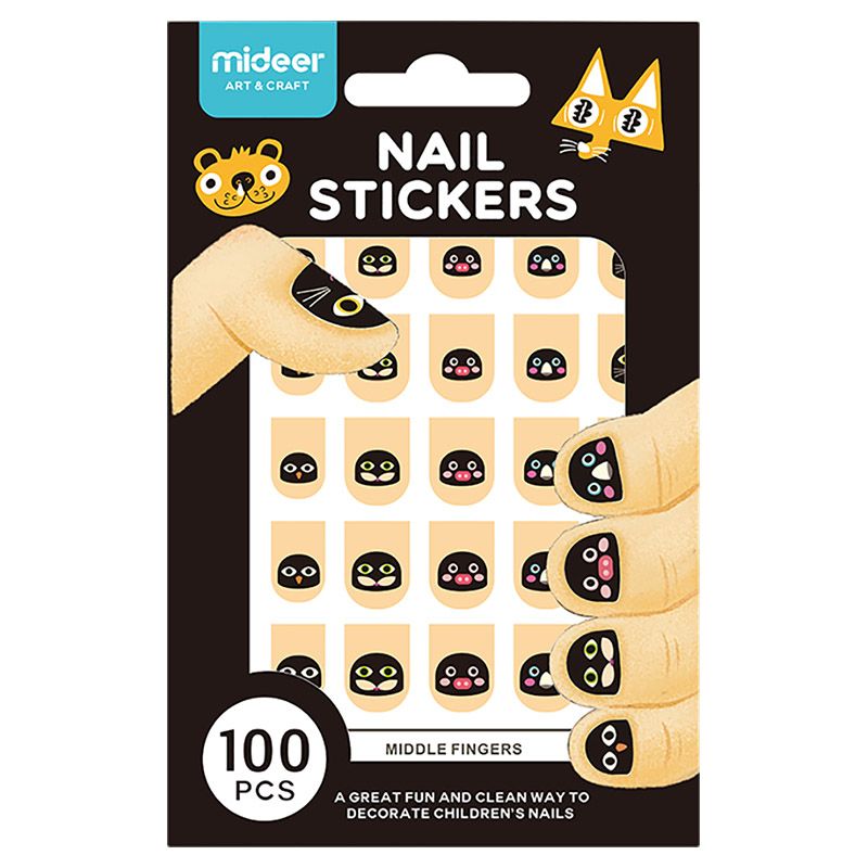 Mideer - Nail Stickers 100pcs - Black