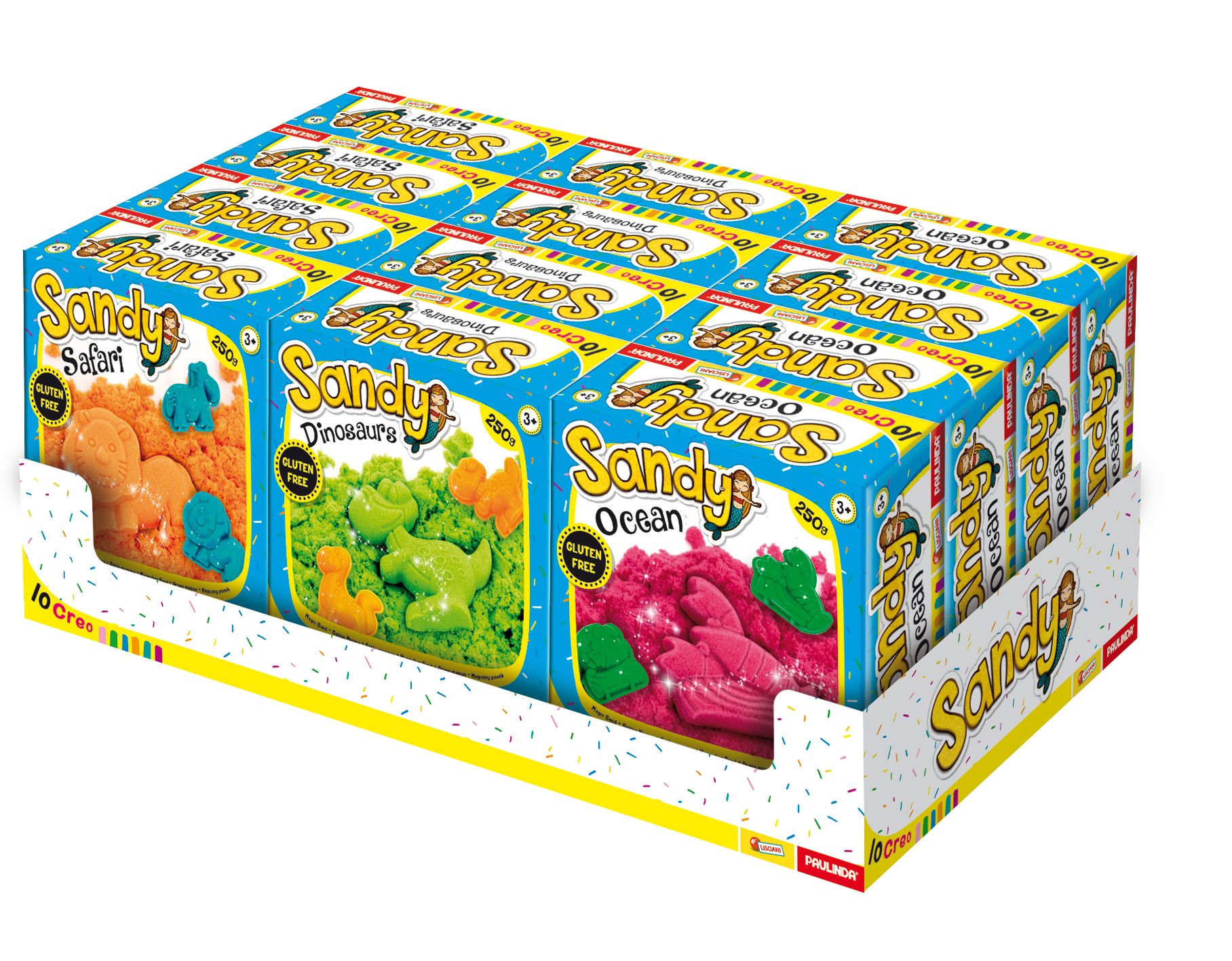 Lisciani - Sandy Play Basic with Molds 250g - Assorted 1pc