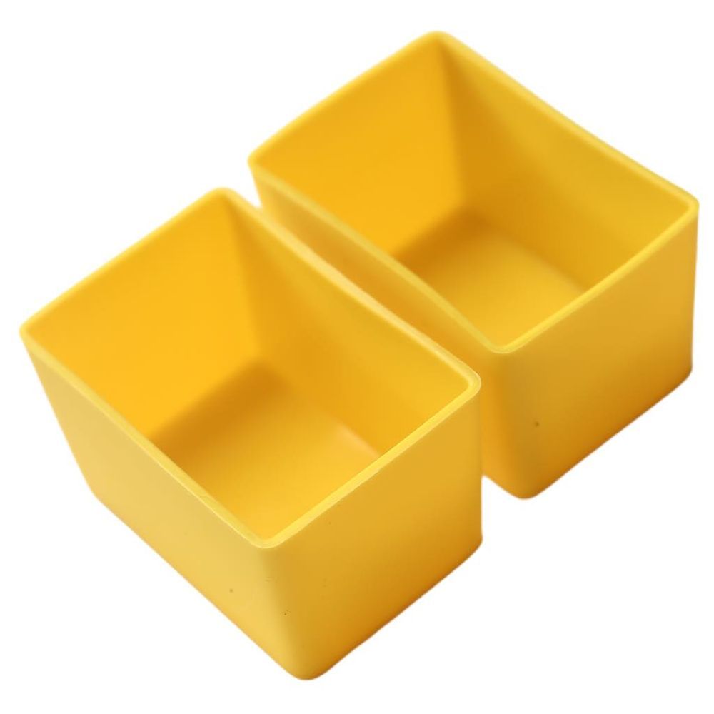 Munchbox Bento - Rectangle Munch Silicone Cups - Yellow -120ml
