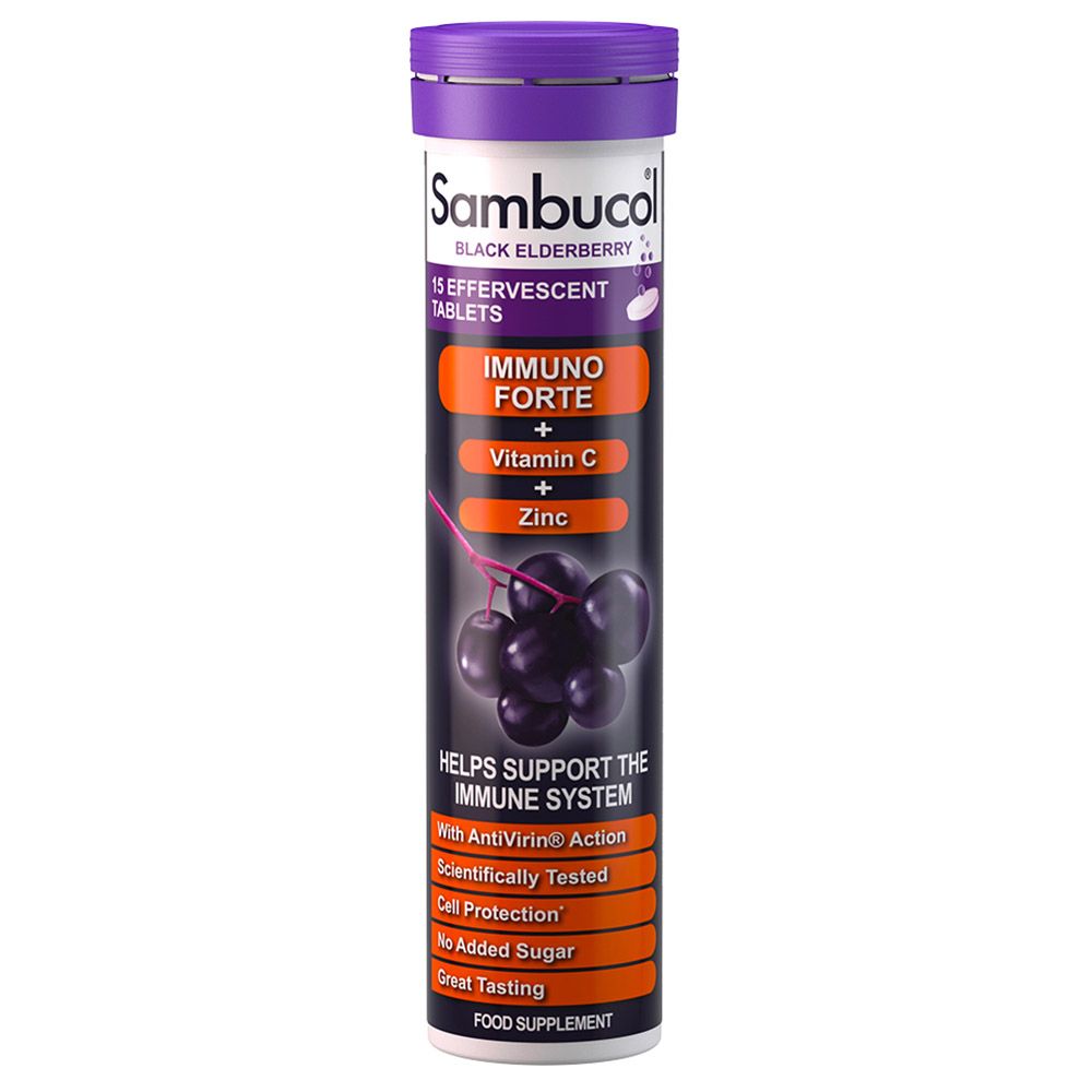 Sambucol - Immuno Forte Effervescent Tablets Vitamin C 15'S
