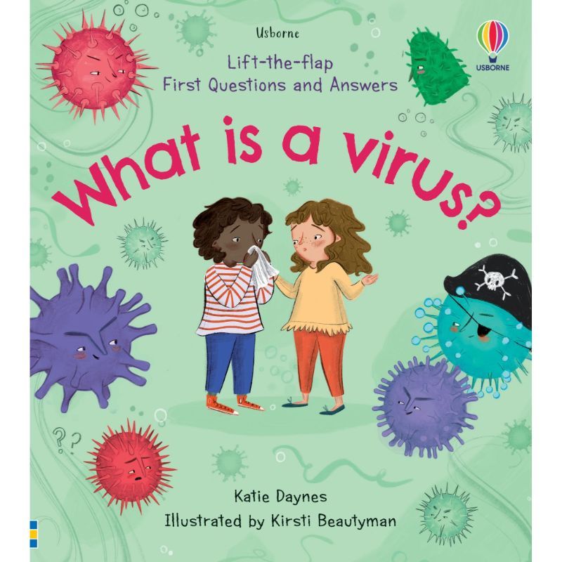 كتب أسبورن-  كتاب بطيات للفتح Lift-The-Flap First Questions and Answers: What Is A Virus?