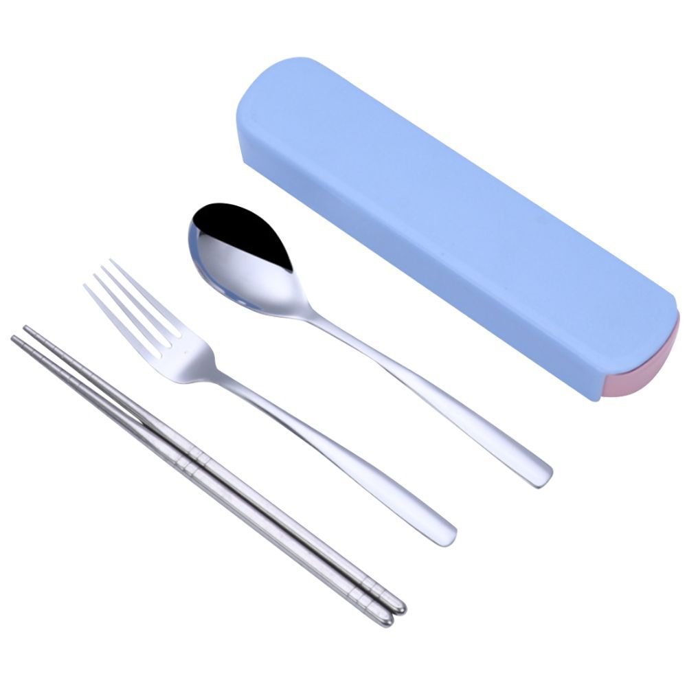 Star Babies - Spoon, Fork & Chopsticks Set - Blue
