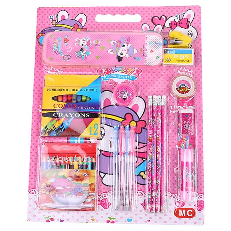 Star Babies - Stationery Set - Pack Of 15 - Pink