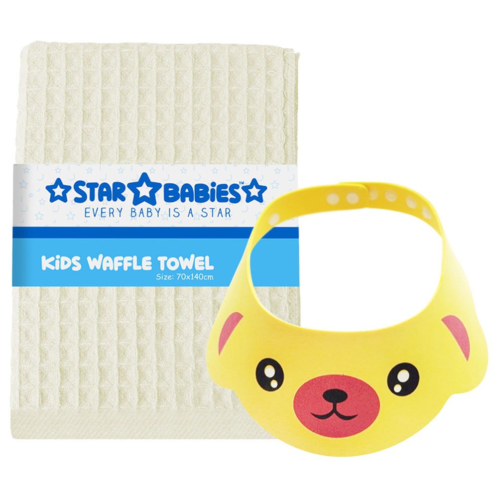 Star Babies - Waffle Towel w/ Shower Cap