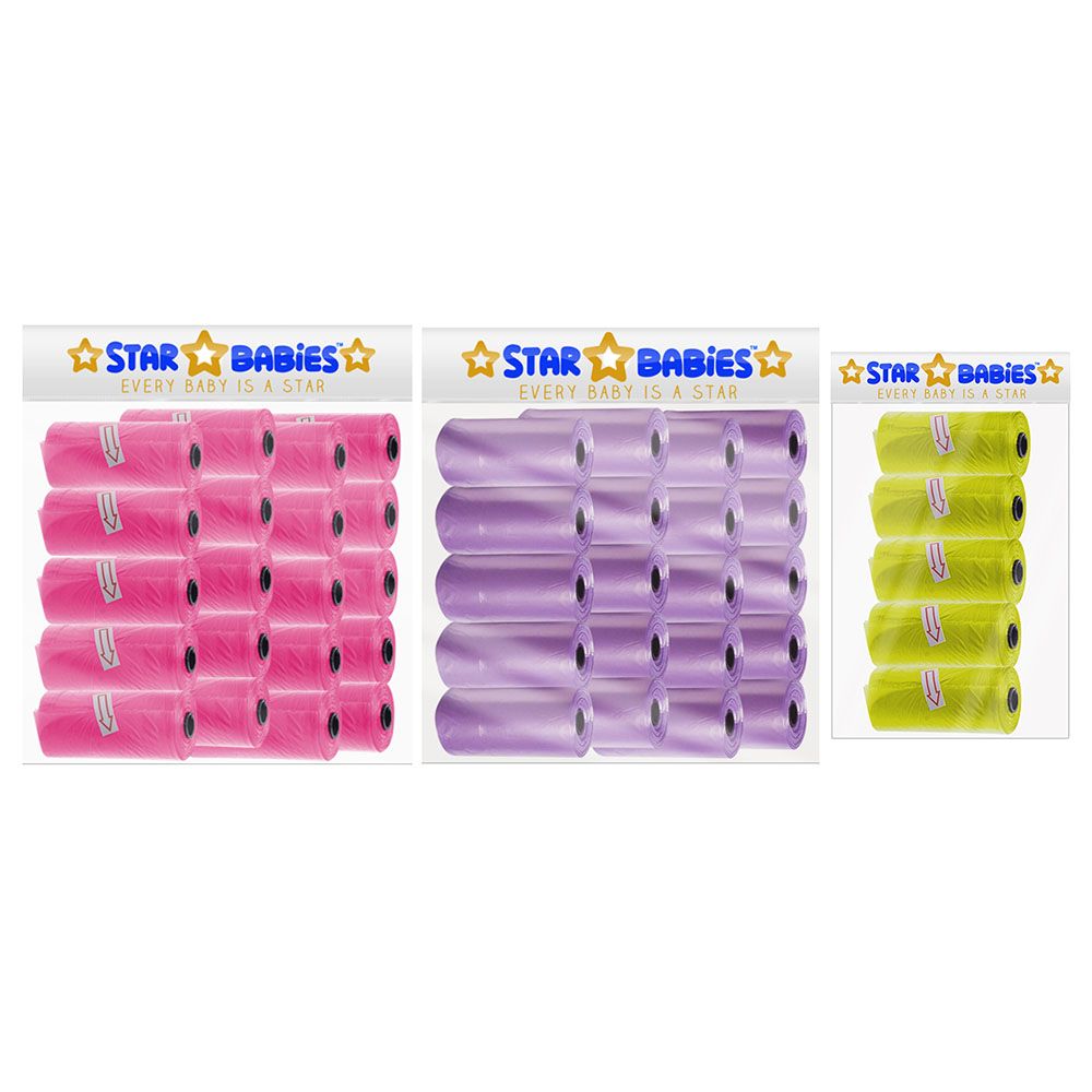 Star Babies - Scented Bag - Pack of 45/675 Bags - Pink/Lavender/Yellow