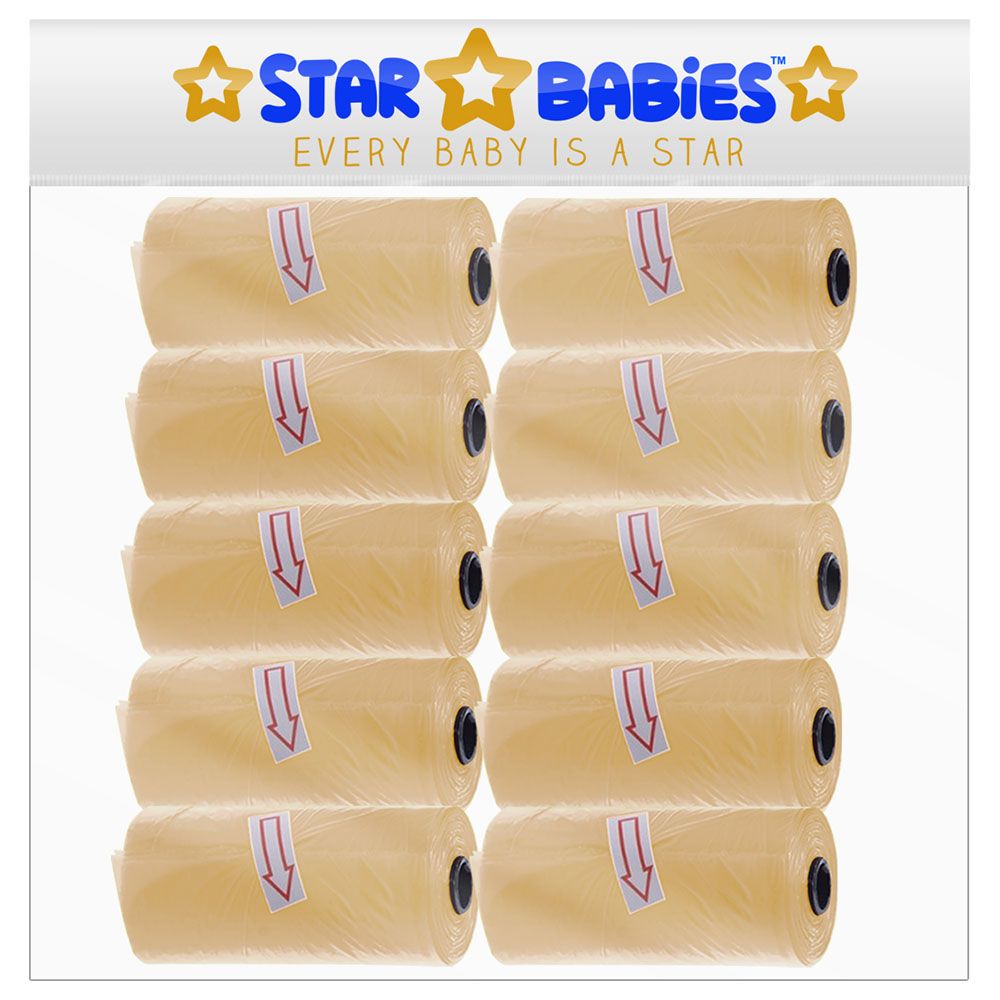 Star Babies - Disposable Scented Bag Pack of 10/150 Bags - Ivory