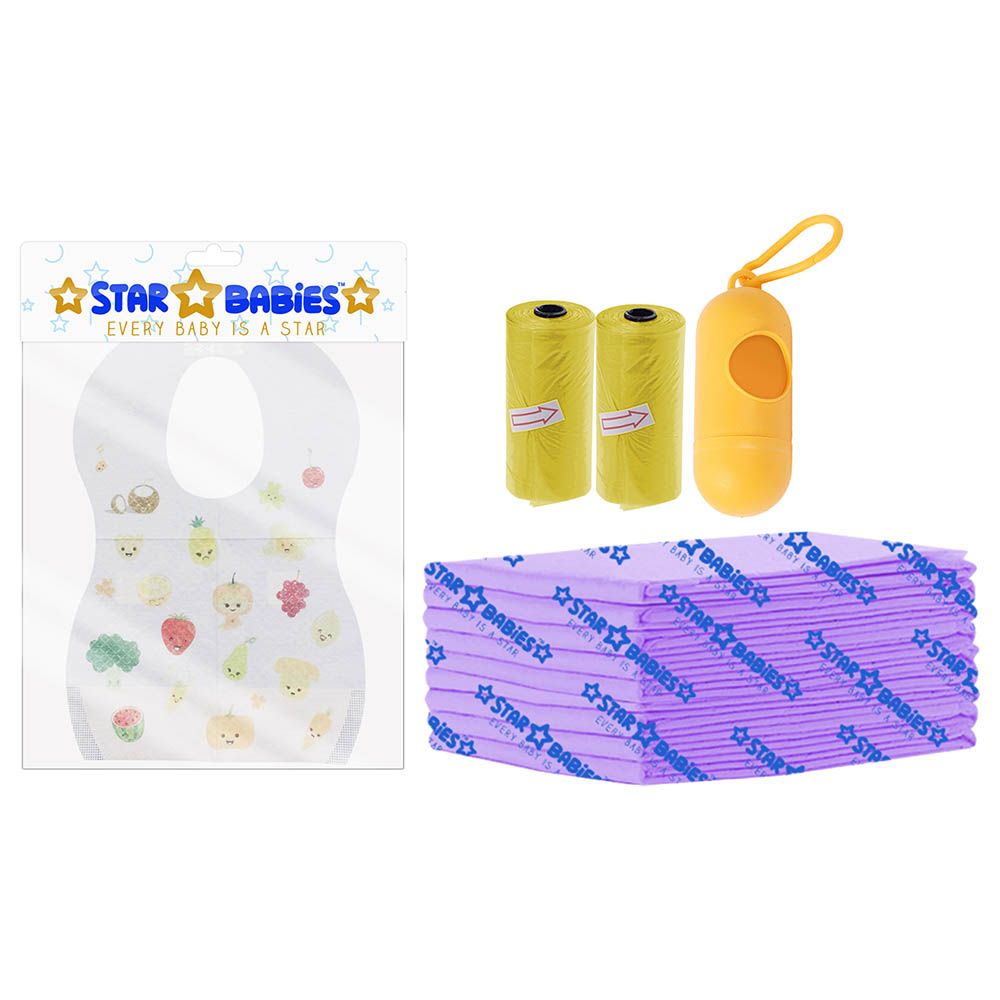 Star Babies - Changing Mat w/ Bibs, Scented Bag & Dispenser
