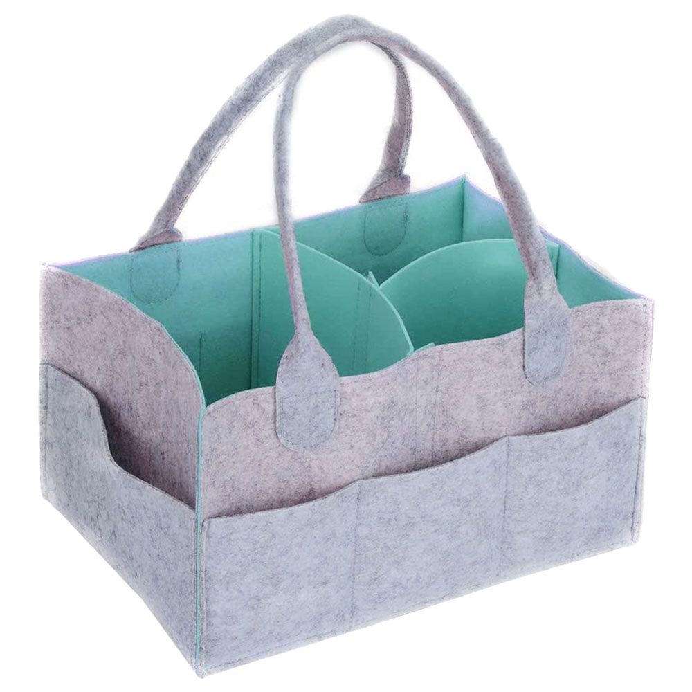 Star Babies - Diaper Caddy Organizer - Green & Grey