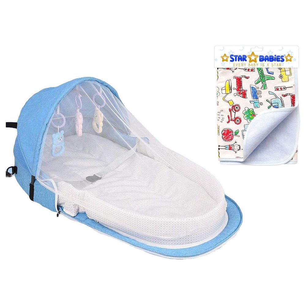 Star Babies - Baby Bed Mosquito Net + Reusable Changing Mat