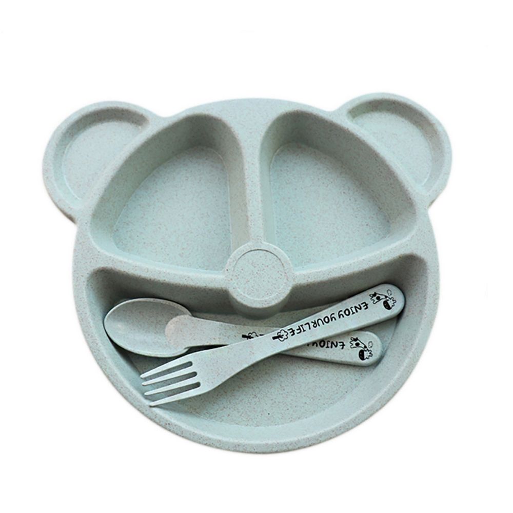 Star Babies - Organic Baby Wheat Bear Plate - Blue