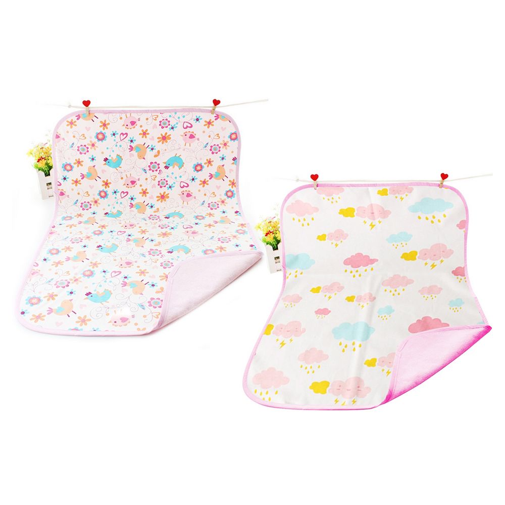 Star Babies - Buy 1 Get 1 Free Washable Changing Mats - Pink 