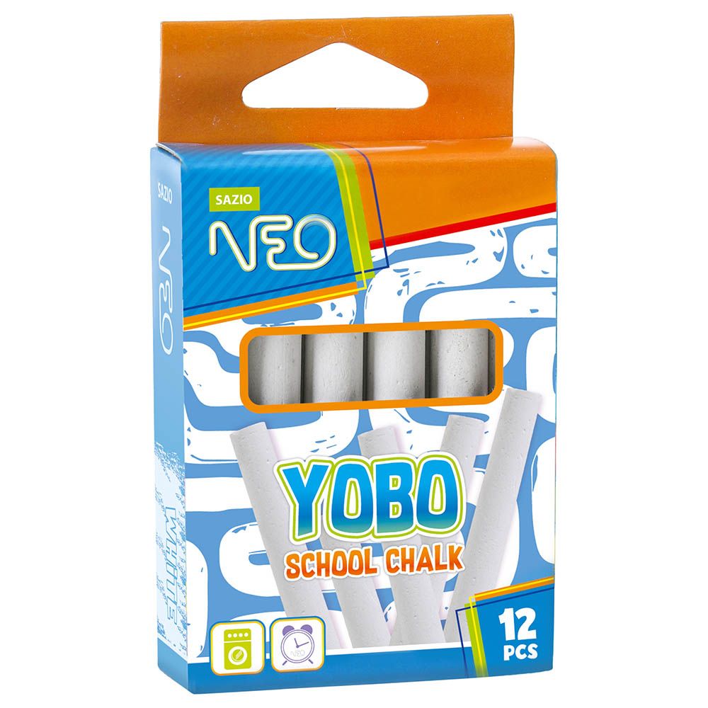 Statovac - Yobo School Chalk - Pack of 12 - White