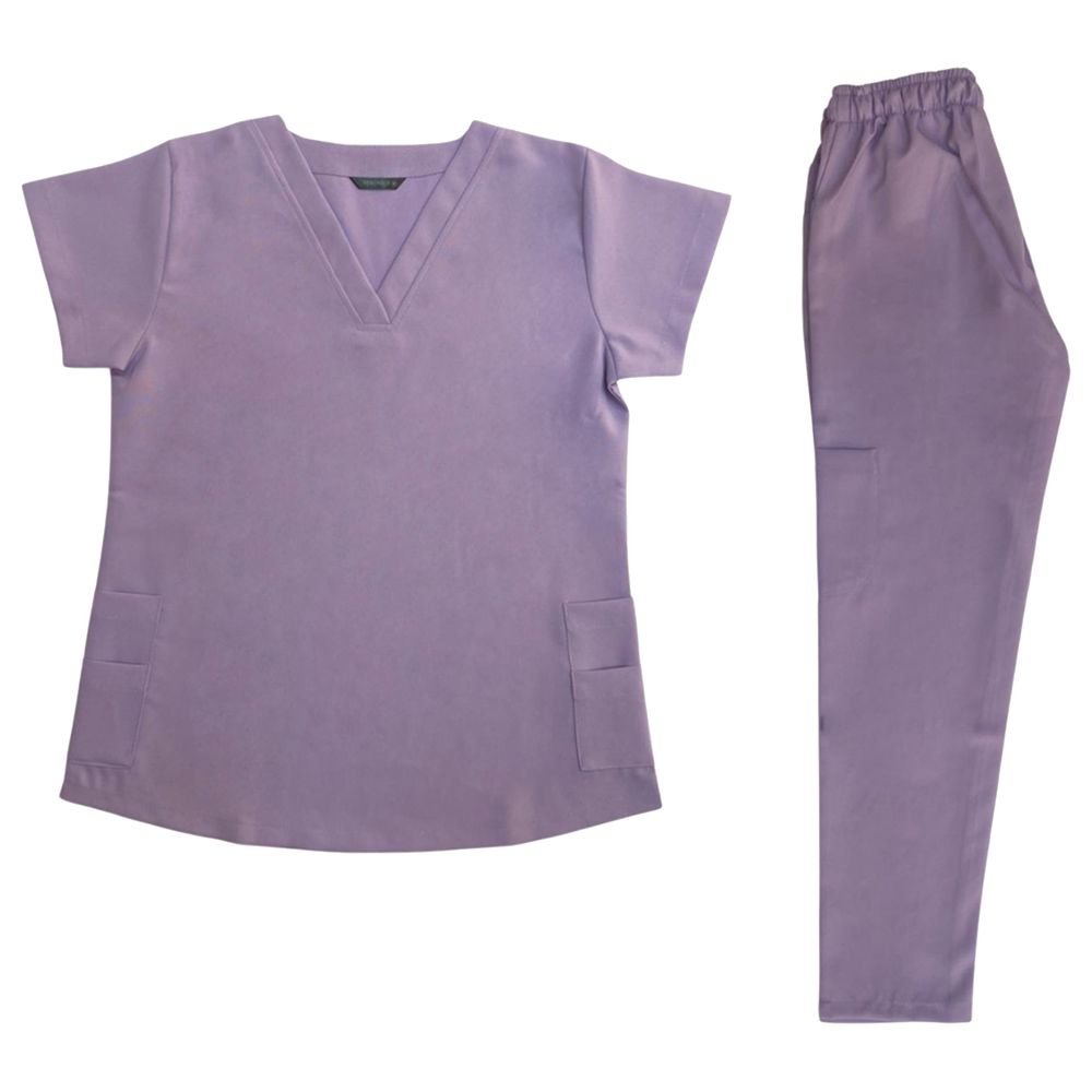 Veronica - Minimatt Scrub Suit/Medical Uniform - Purple