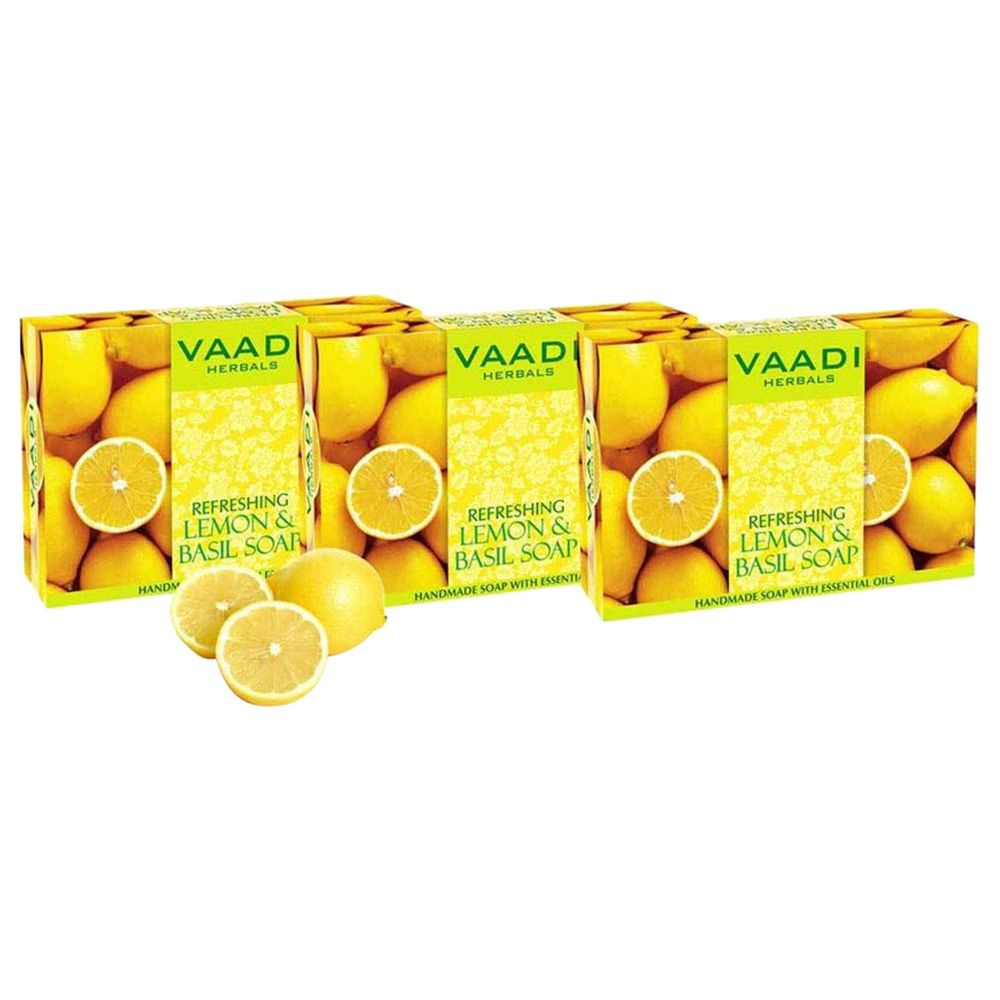 Vaadi Herbals Refreshing Organic Lemon & Basil Soap