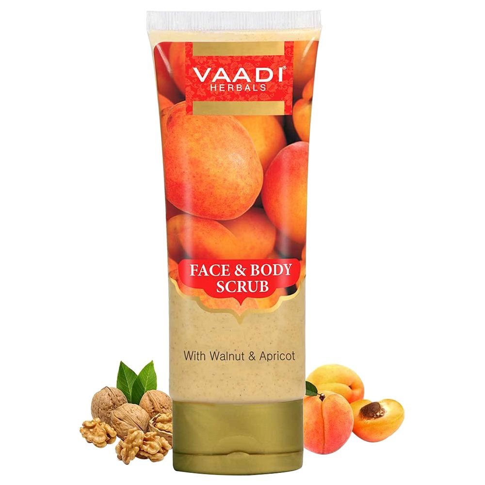 VAADI HERBALS - Walnut & Apricot Face & Body Scrub 110g