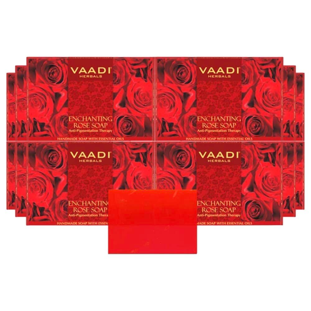 Vaadi Herbals Enchanting Rose Soap With Mulberry Pack Of 12
