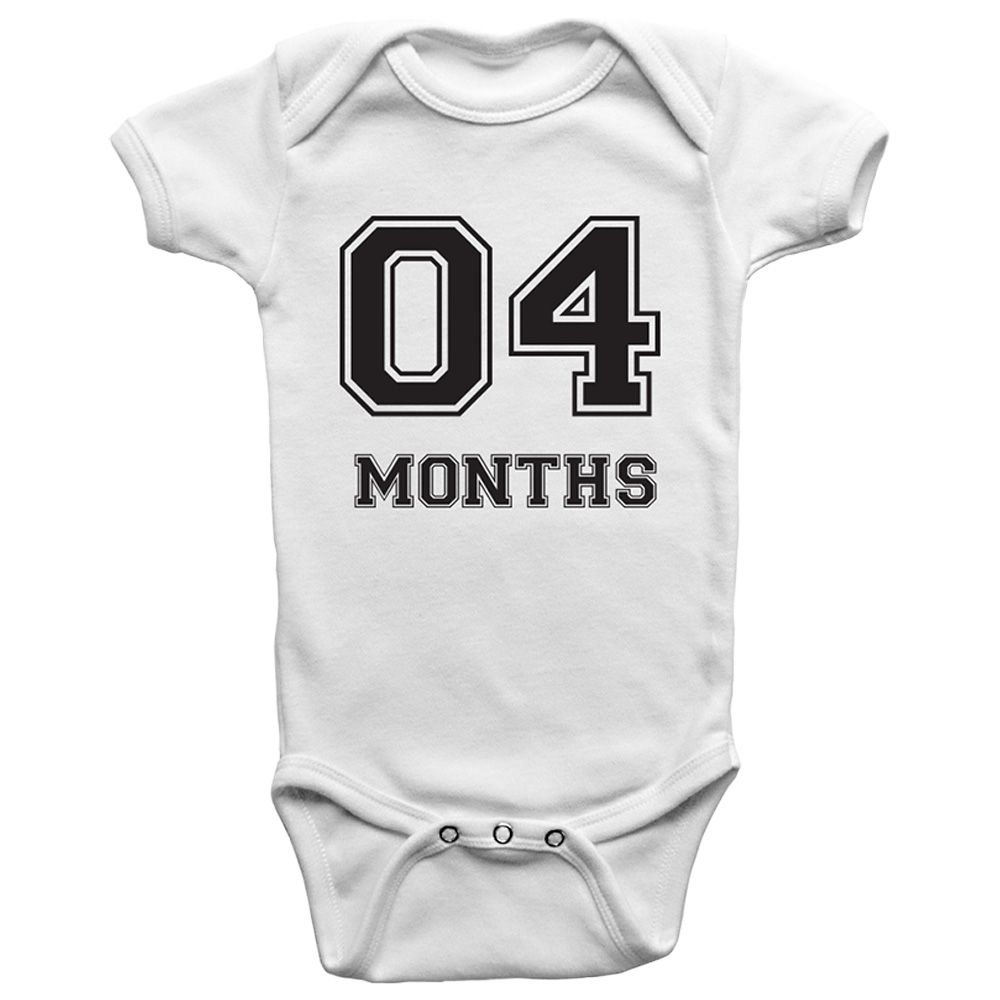Limited Edition - Four Months Onesie Bodysuit - Black