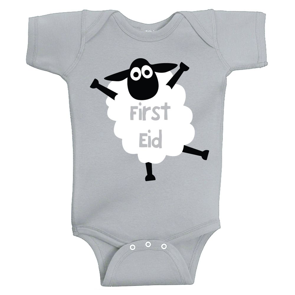 Twinkle Hands - First Eid Baby Onesie - Grey