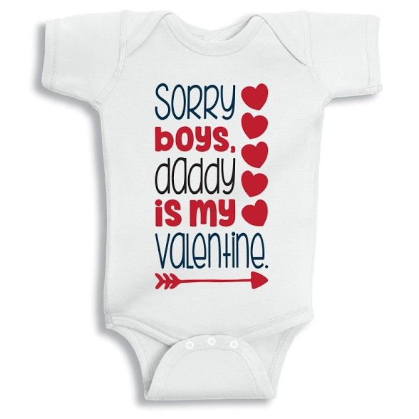 Twinkle Hands - Sorry Boys Daddy Is My Valentine Baby Onesie