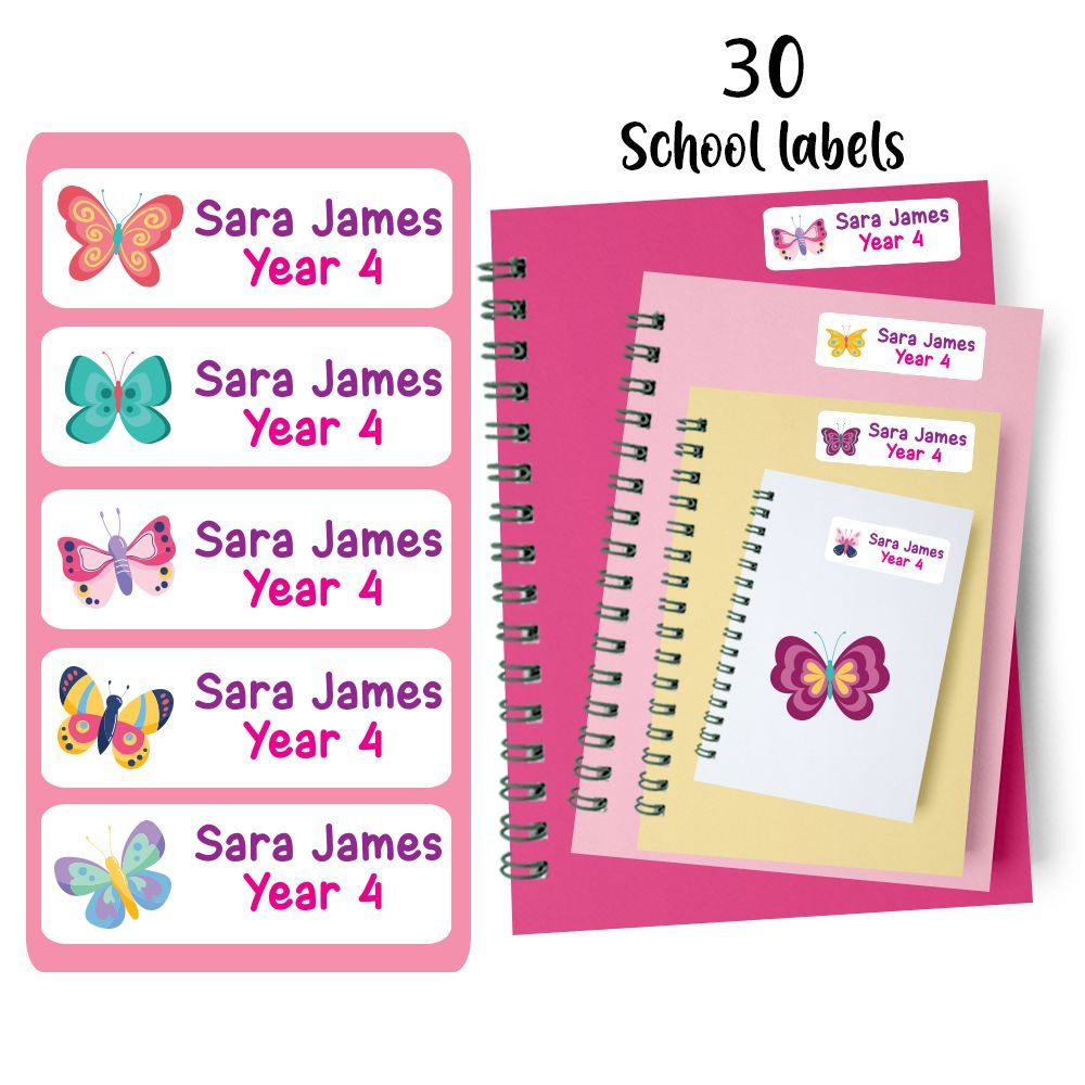 Twinkle Hands - Personalized Book Labels Butterflies Theme