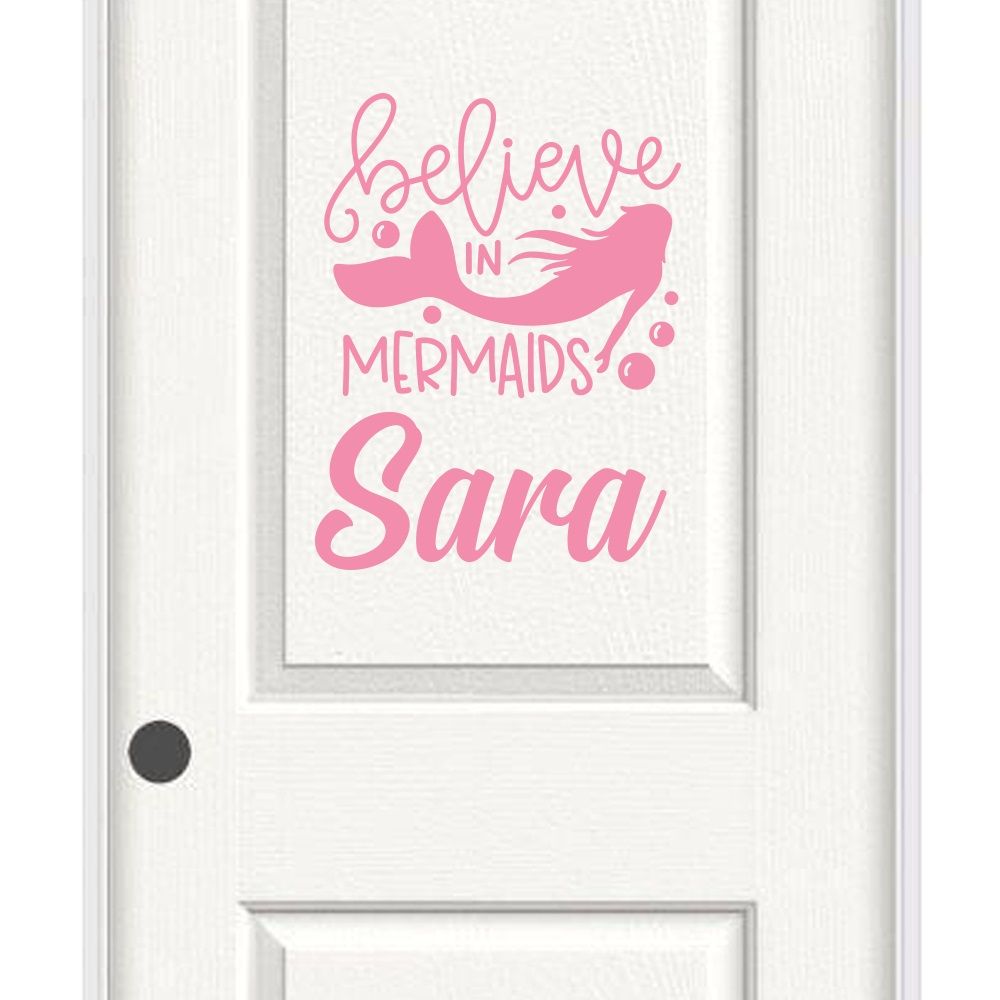 Believing In Mermaids - Personalized Wall Decal