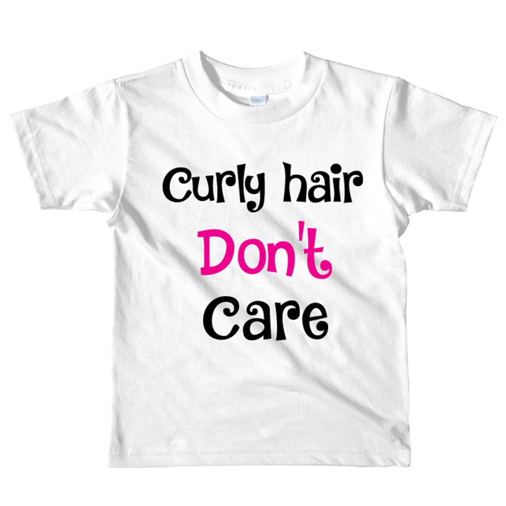Twinkle Hands - Curly Hair Don't Care T-Shirt - White