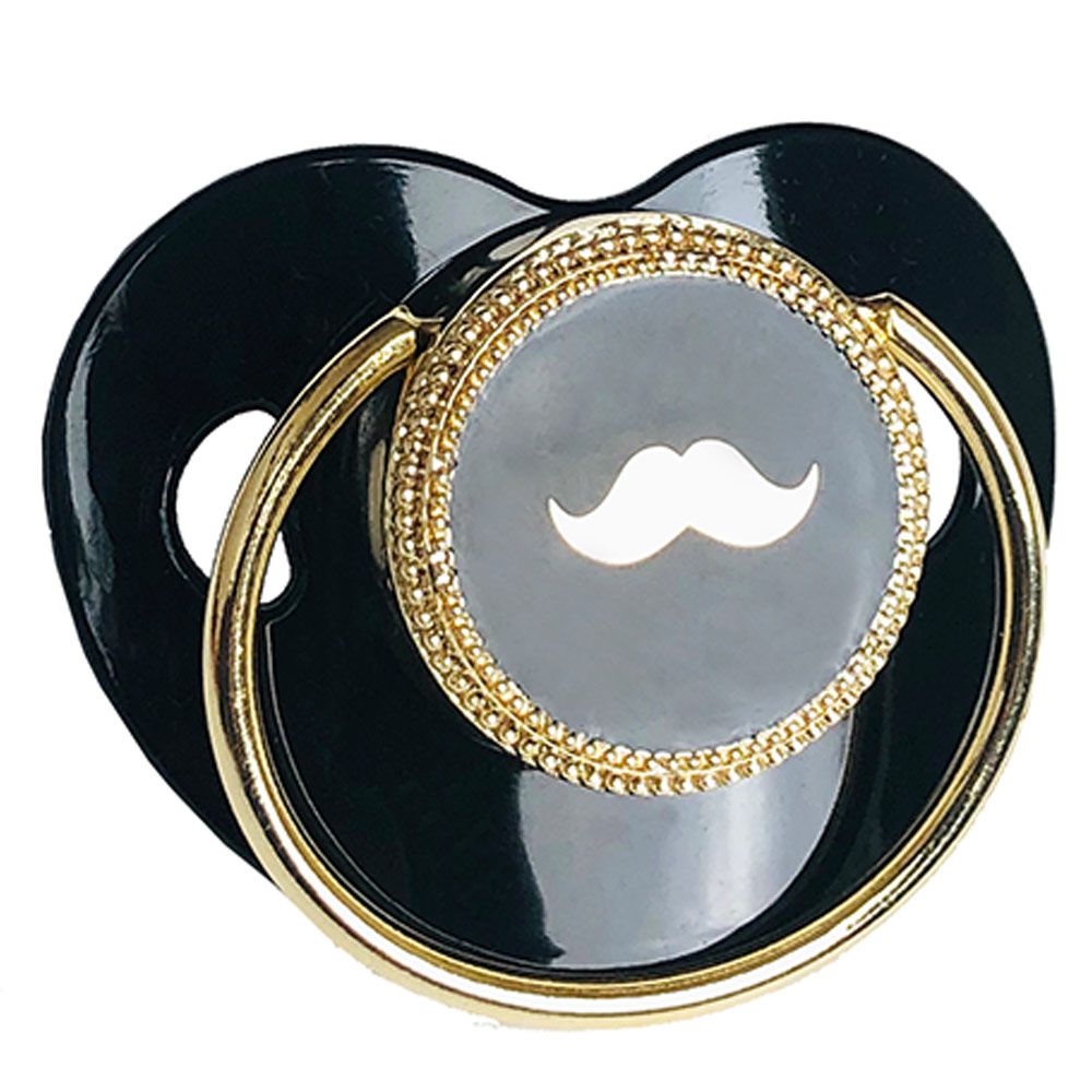 Mini Plum - Mustache Pacifier - Black